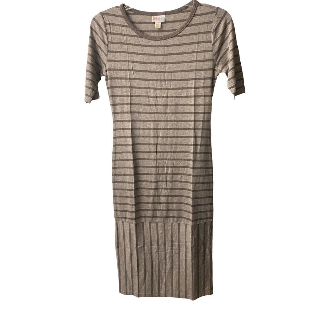 NWT! LULAROE Julia Casual Striped Jersey Knit Bodycon Dress XXS